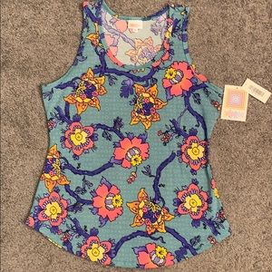LuLaRoe multi-colored floral tank top size M NWT